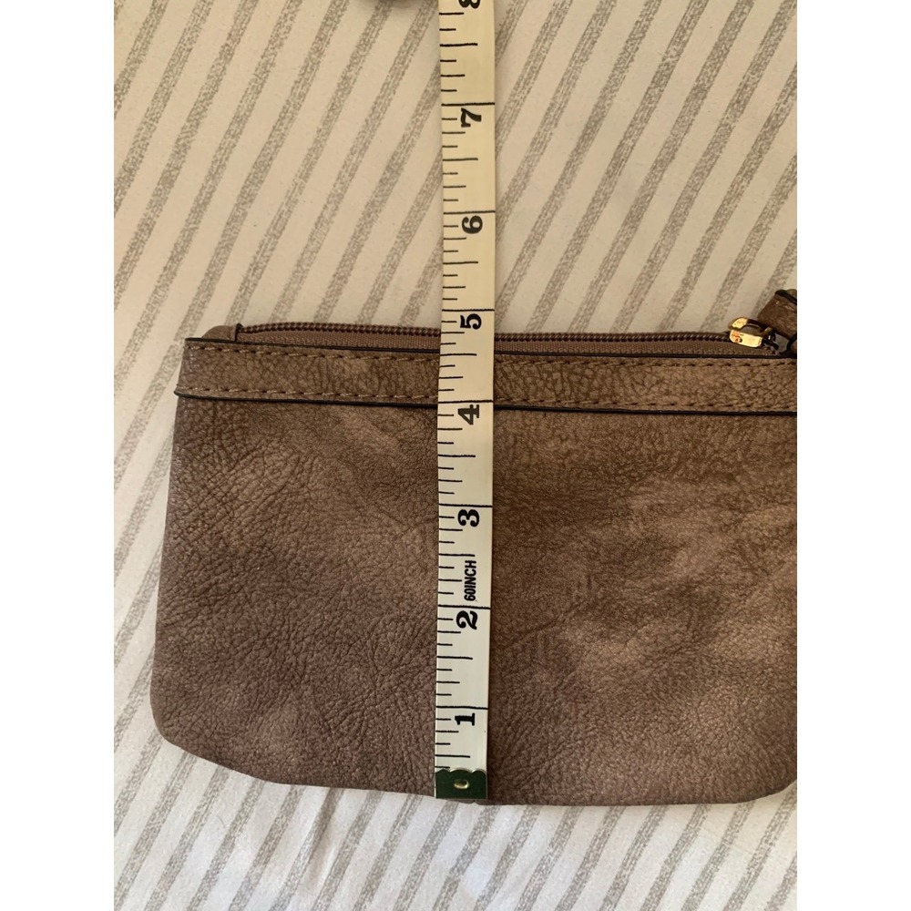 Wilsons Leather Textured Wristlet Pouch Gold Hardware New - Picture 10 of 10